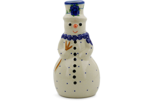 6" Snowman Candle Holder Ceramika Bona H0126K