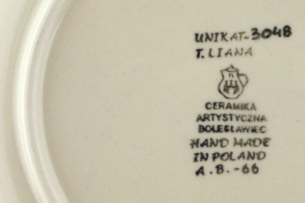 8" Plate Ceramika Artystyczna UNIKAT H1237I