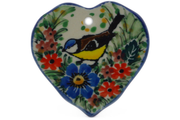 2" Ornament Heart Ceramika Artystyczna UNIKAT H1702K