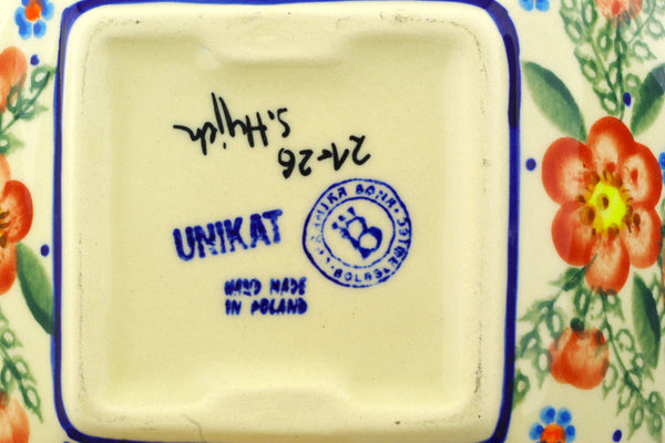 8" Square Bowl Cer-maz UNIKAT H1789G