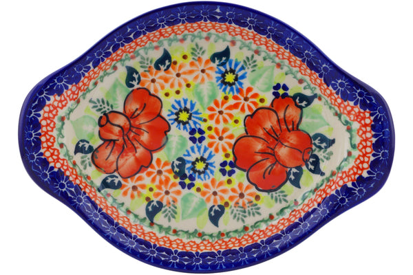 9" Platter with Handles Ceramika Bona UNIKAT H2240J