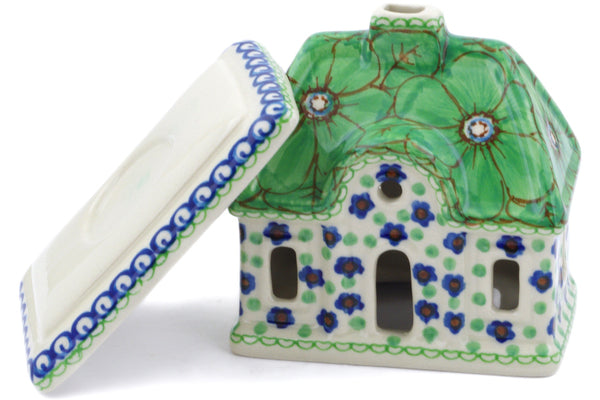 5" House Shaped Candle Holder Ceramika Artystyczna UNIKAT H2631I