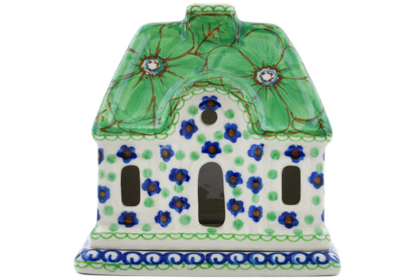 5" House Shaped Candle Holder Ceramika Artystyczna UNIKAT H2631I