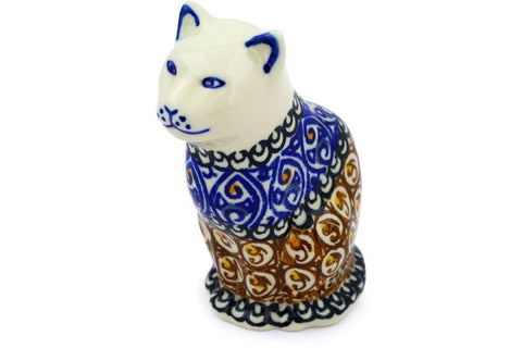 5" Cat Figurine Ceramika Artystyczna UNIKAT H2714D