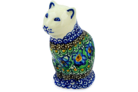 5" Cat Figurine Ceramika Artystyczna UNIKAT H2805D