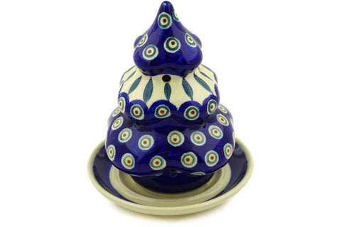 7" Christmas Tree Candle Holder Zaklady Ceramiczne H3607D