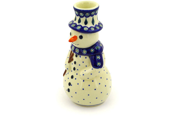 6" Snowman Candle Holder Zaklady Ceramiczne H5391D