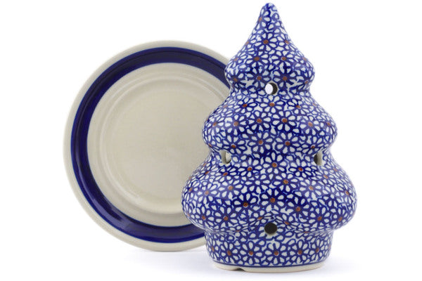 7" Christmas Tree Candle Holder Zaklady Ceramiczne H5929I