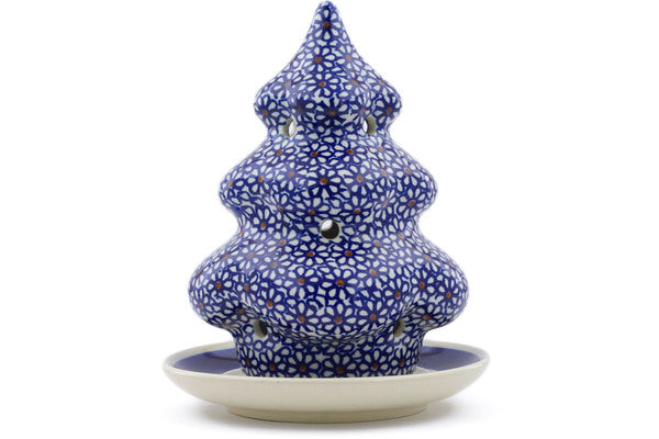 7" Christmas Tree Candle Holder Zaklady Ceramiczne H5929I