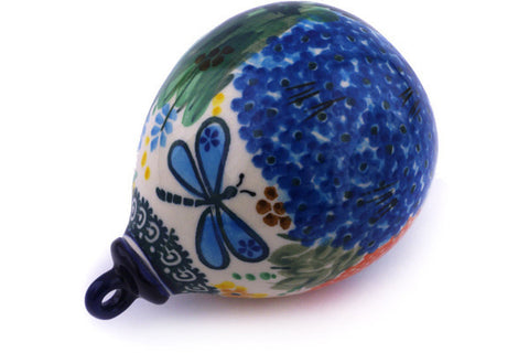 4" Ornament Christmas Ball Ceramika Artystyczna UNIKAT H5958G