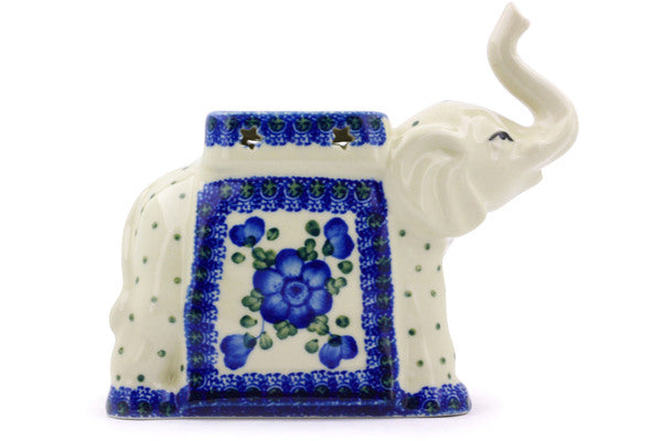 7" Elephant Candle Holder Ceramika Artystyczna H6048I