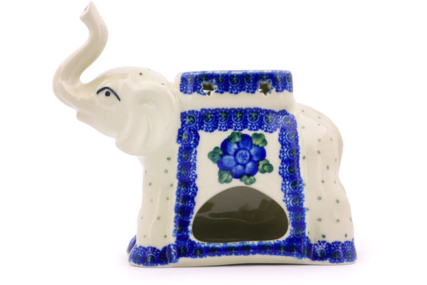 7" Elephant Candle Holder Ceramika Artystyczna H6054I