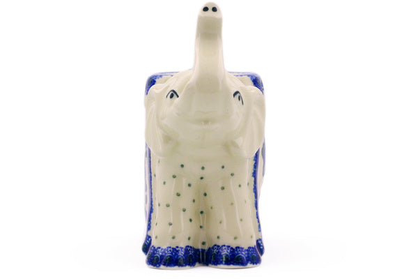 7" Elephant Candle Holder Ceramika Artystyczna H6054I