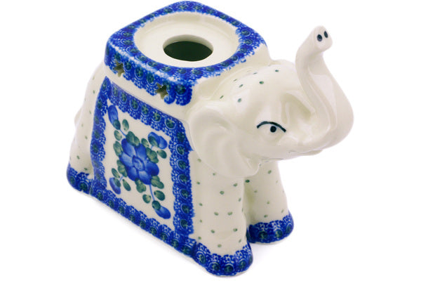 7" Elephant Candle Holder Ceramika Artystyczna H6054I