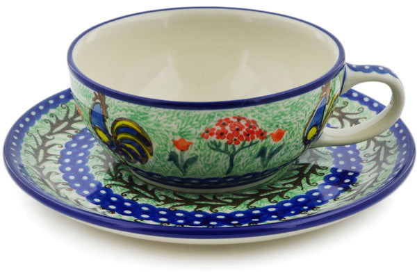 10 oz Cup with Saucer Ceramika Artystyczna UNIKAT H6227J