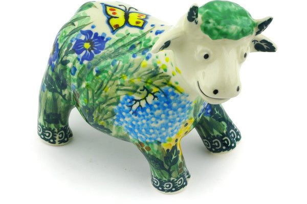 5" Cow Figurine Ceramika Artystyczna UNIKAT H6336G