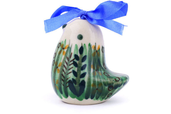 2" Ornament Bird Bell Ceramika Artystyczna UNIKAT H6538G