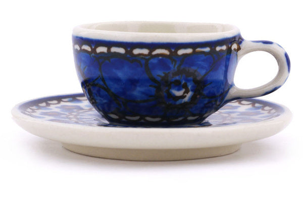 3" Mini Cup and Saucer Ceramika Artystyczna UNIKAT H6614G