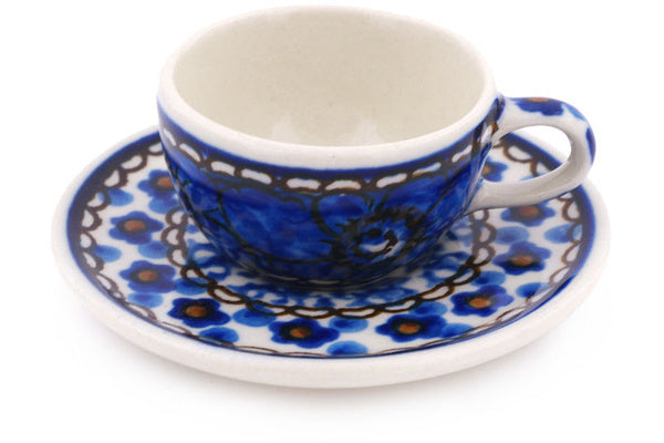 3" Mini Cup and Saucer Ceramika Artystyczna UNIKAT H6614G