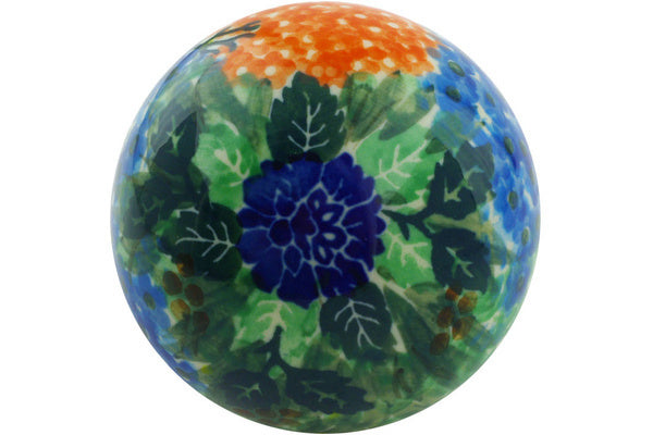 4" Ornament Christmas Ball Ceramika Artystyczna UNIKAT H6760G