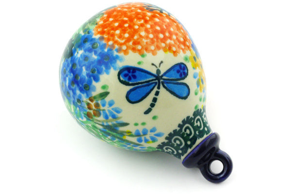 4" Ornament Christmas Ball Ceramika Artystyczna UNIKAT H6760G