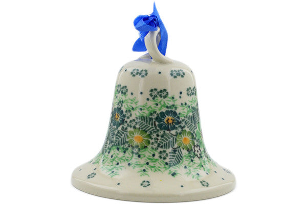 4" Bell Ornament Ceramika Artystyczna UNIKAT H7313J