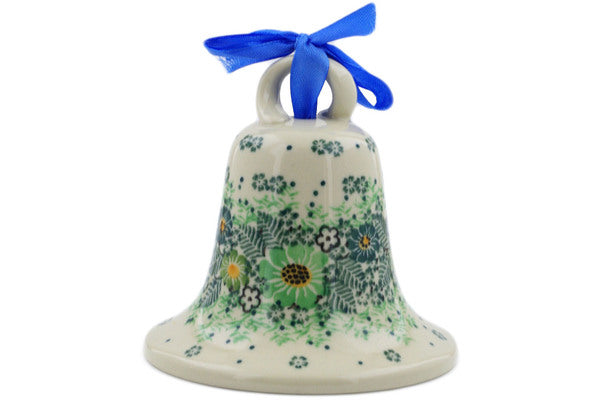 4" Bell Ornament Ceramika Artystyczna UNIKAT H7313J