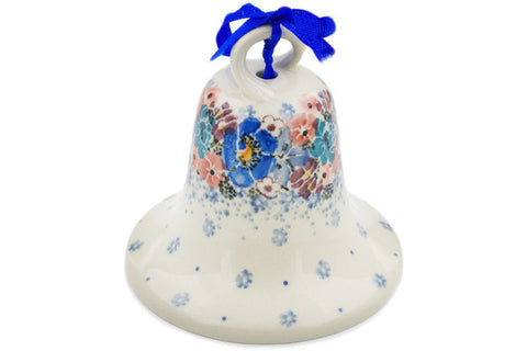 4" Bell Ornament Ceramika Artystyczna UNIKAT H7314J