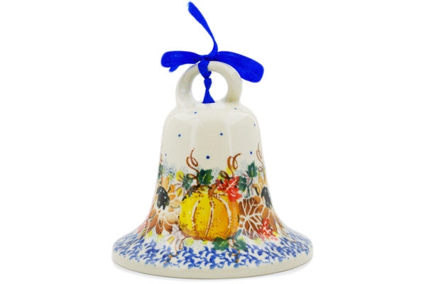 4" Bell Ornament Ceramika Artystyczna UNIKAT H7315J