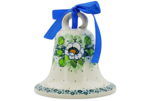 4" Bell Ornament Ceramika Artystyczna UNIKAT H7318J