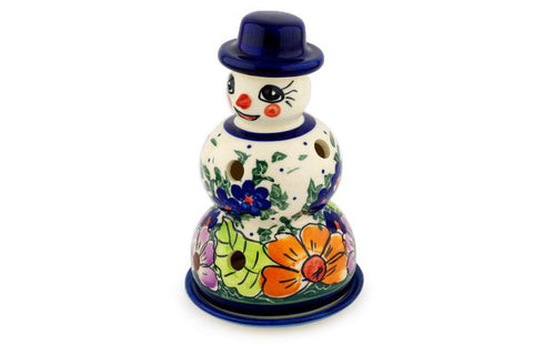 7" Snowman Candle Holder Cergor UNIKAT H7894C