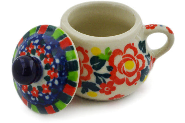 2" Mini Sugar Bowl Ceramika Artystyczna UNIKAT H7949J