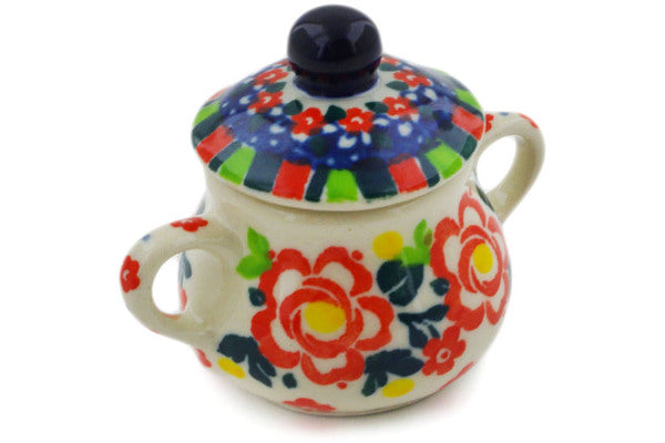 2" Mini Sugar Bowl Ceramika Artystyczna UNIKAT H7949J