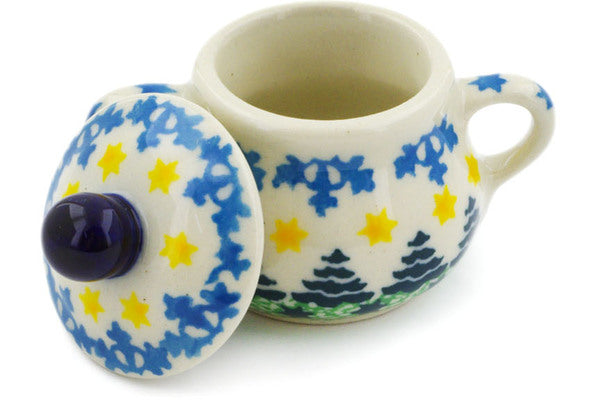 2" Mini Sugar Bowl Ceramika Artystyczna UNIKAT H7950J