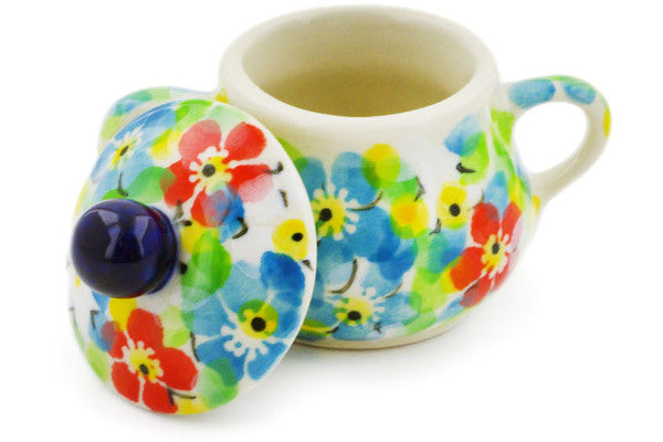 2" Mini Sugar Bowl Ceramika Artystyczna UNIKAT H7953J