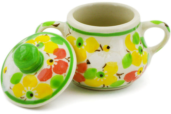 2" Mini Sugar Bowl Ceramika Artystyczna UNIKAT H7954J