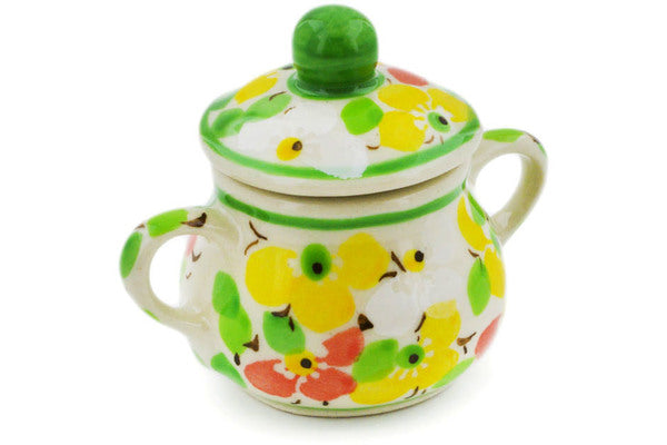 2" Mini Sugar Bowl Ceramika Artystyczna UNIKAT H7954J