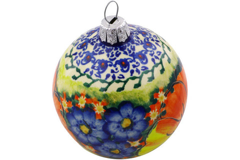 4" Ornament Christmas Ball Cer-raf UNIKAT H8193I