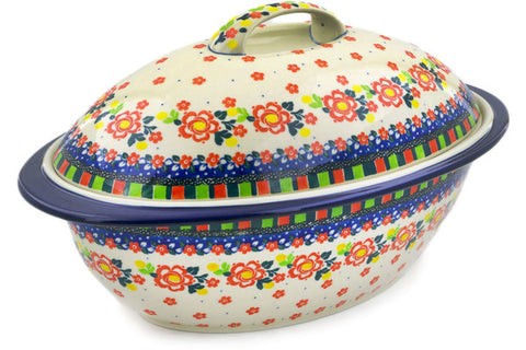 16" Baker with Cover Ceramika Artystyczna UNIKAT H8213J