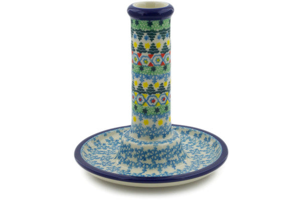 6" Candle Holder Ceramika Artystyczna UNIKAT H8370J