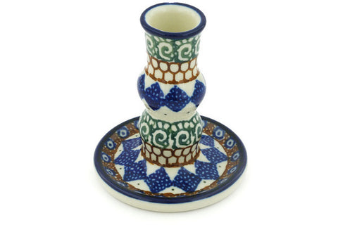 4" Candle Holder Ceramika Artystyczna UNIKAT H8483F