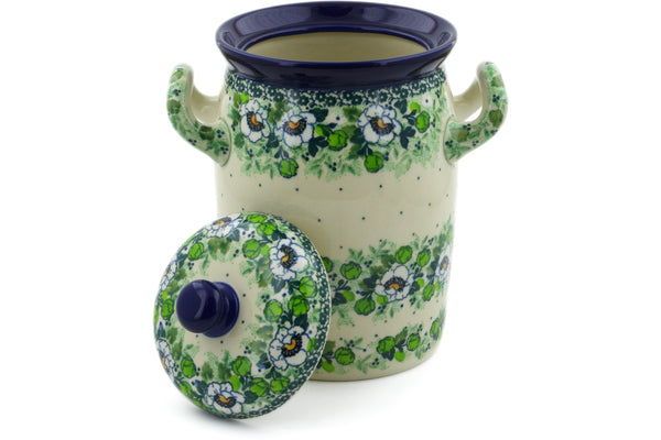 9" Jar with Lid and Handles Ceramika Artystyczna UNIKAT H8549J