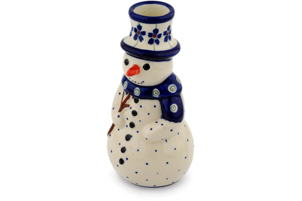 6" Snowman Candle Holder Zaklady Ceramiczne H9484C